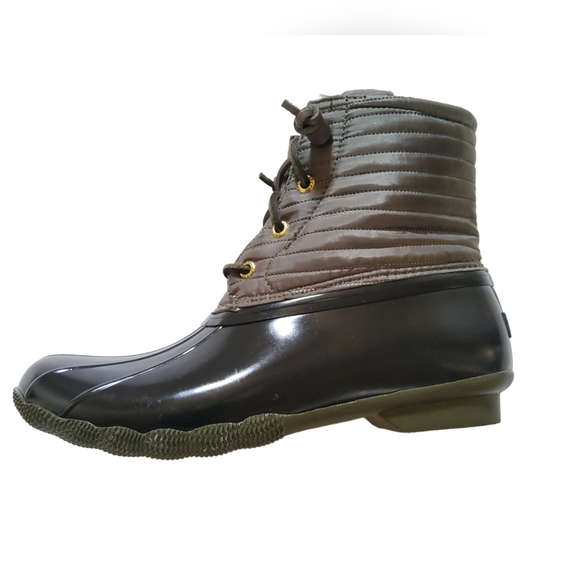 Sperry Saltwater Quilted Water Resistant Duck Boots Snow Rain Women's Size 8 New - Picture 1 of 14